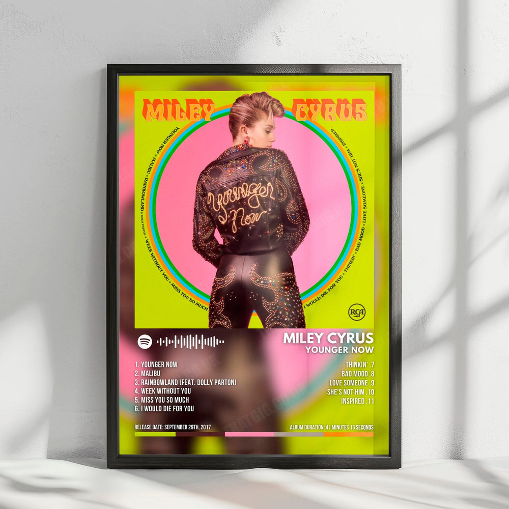 Miley Cyrus "Younger Now" Album Cover Poster - with Complete Tracklist