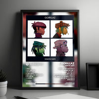 Gorillaz "Demon Days  " Album Cover Poster - with Complete Tracklist