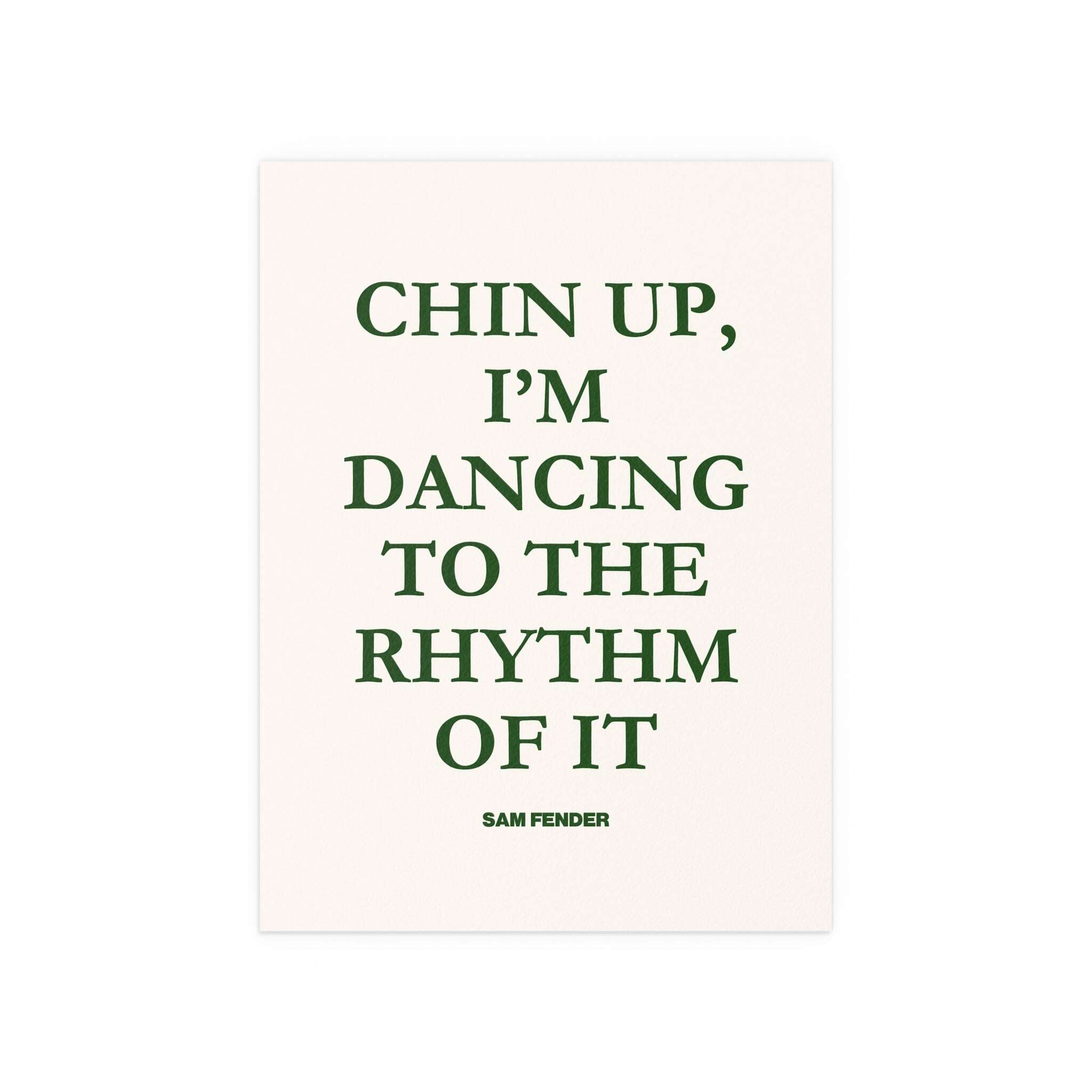 Sam Fender - Chin Up (Green + Off-white)
