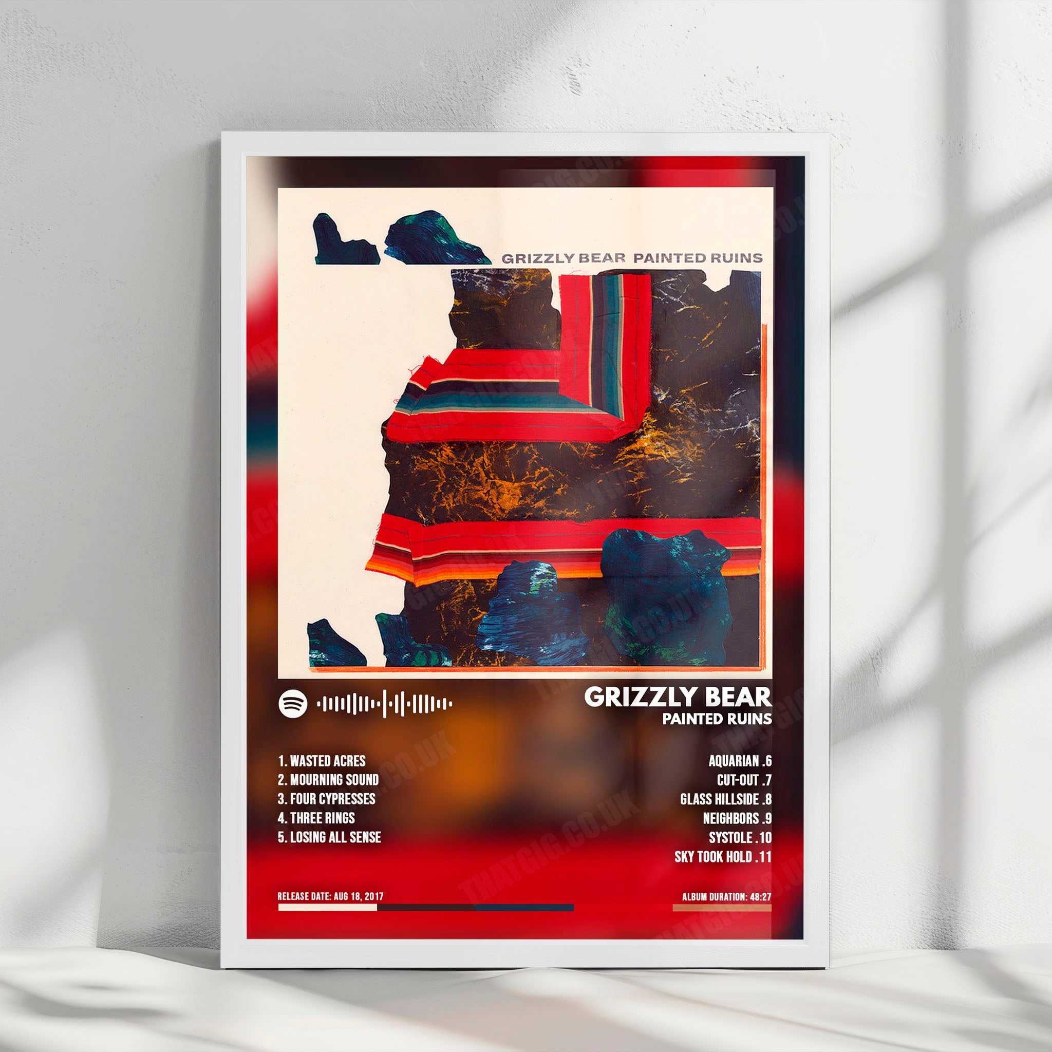 Grizzly Bear "Painted Ruins" Album Cover Poster - with Complete Tracklist