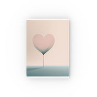 Journal With Minimalist Heart Design – Hardback Lined, Unlined, Or Graph Pages