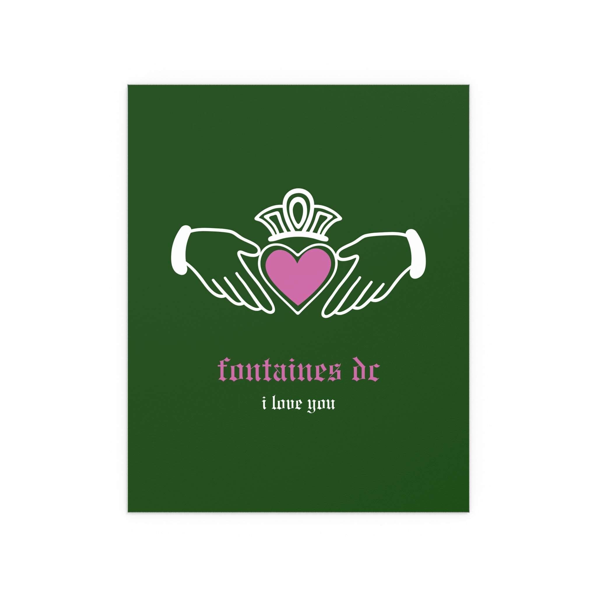 Fontaines DC - I Love You - Irish Claddagh (Green)