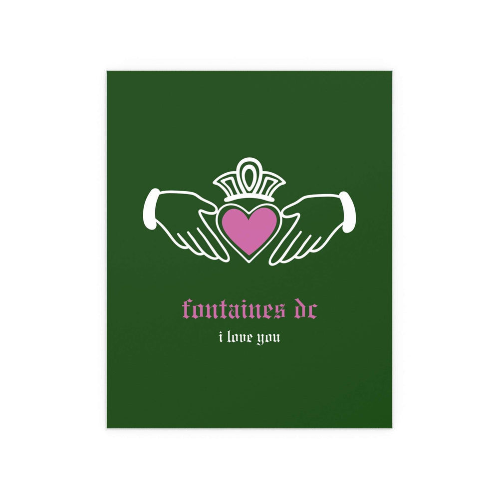Fontaines DC - I Love You - Irish Claddagh (Green)
