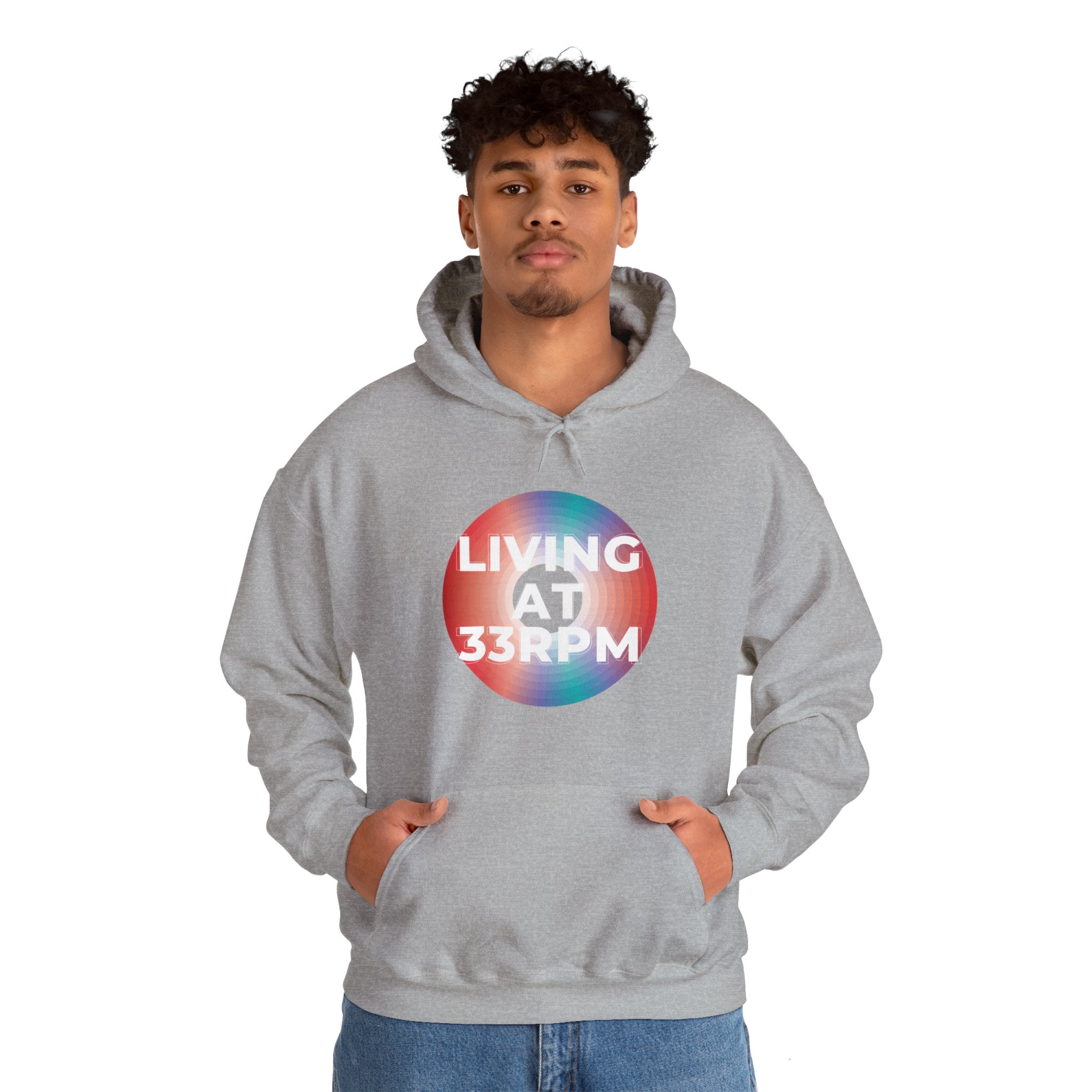 'Living at 33rpm' Men's Hoodie