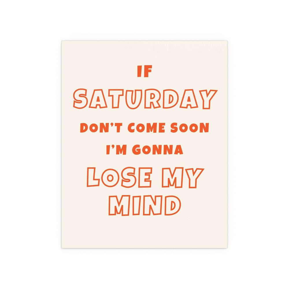 Sam Fender - Saturday (Off-white + Orange)