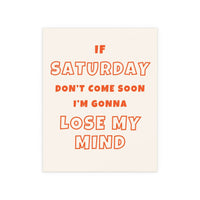 Sam Fender - Saturday (Off-white + Orange)