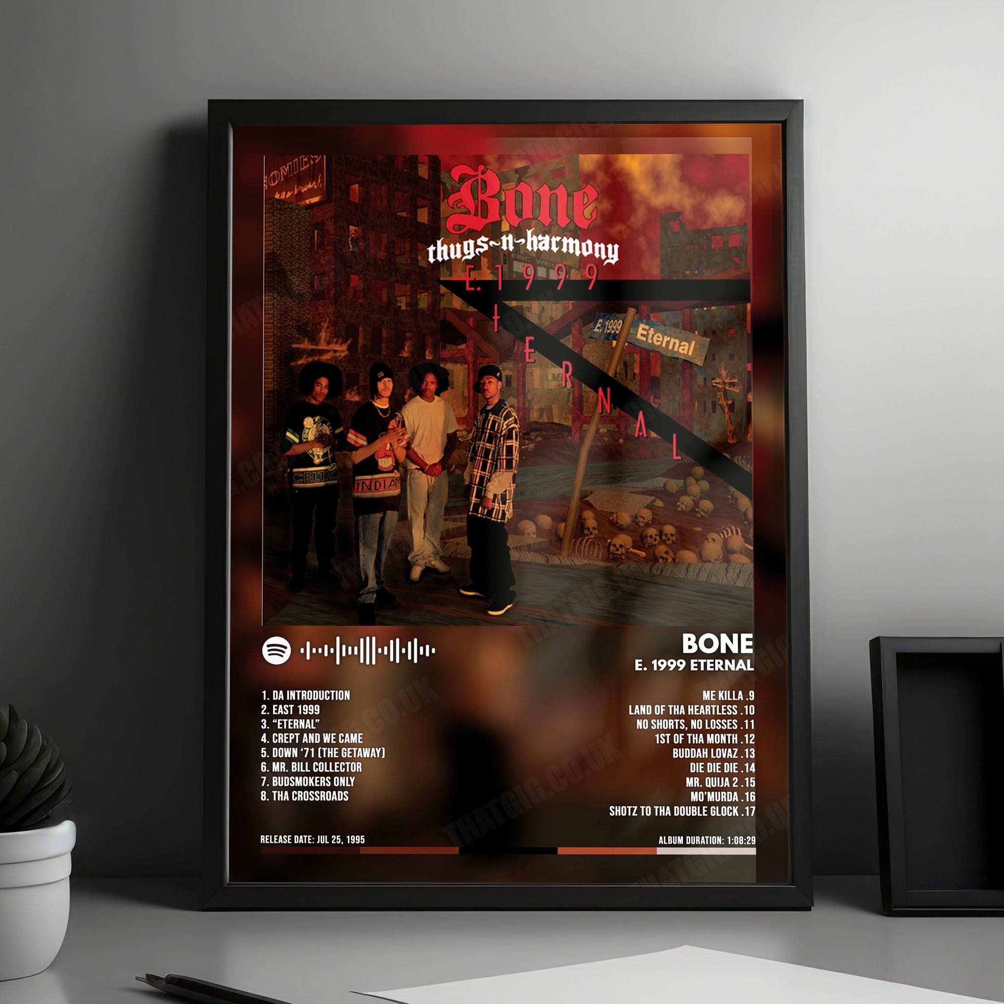 Bone Thugs-N-Harmony "E. 1999 Eternal" Album Cover Poster - with Complete Tracklist