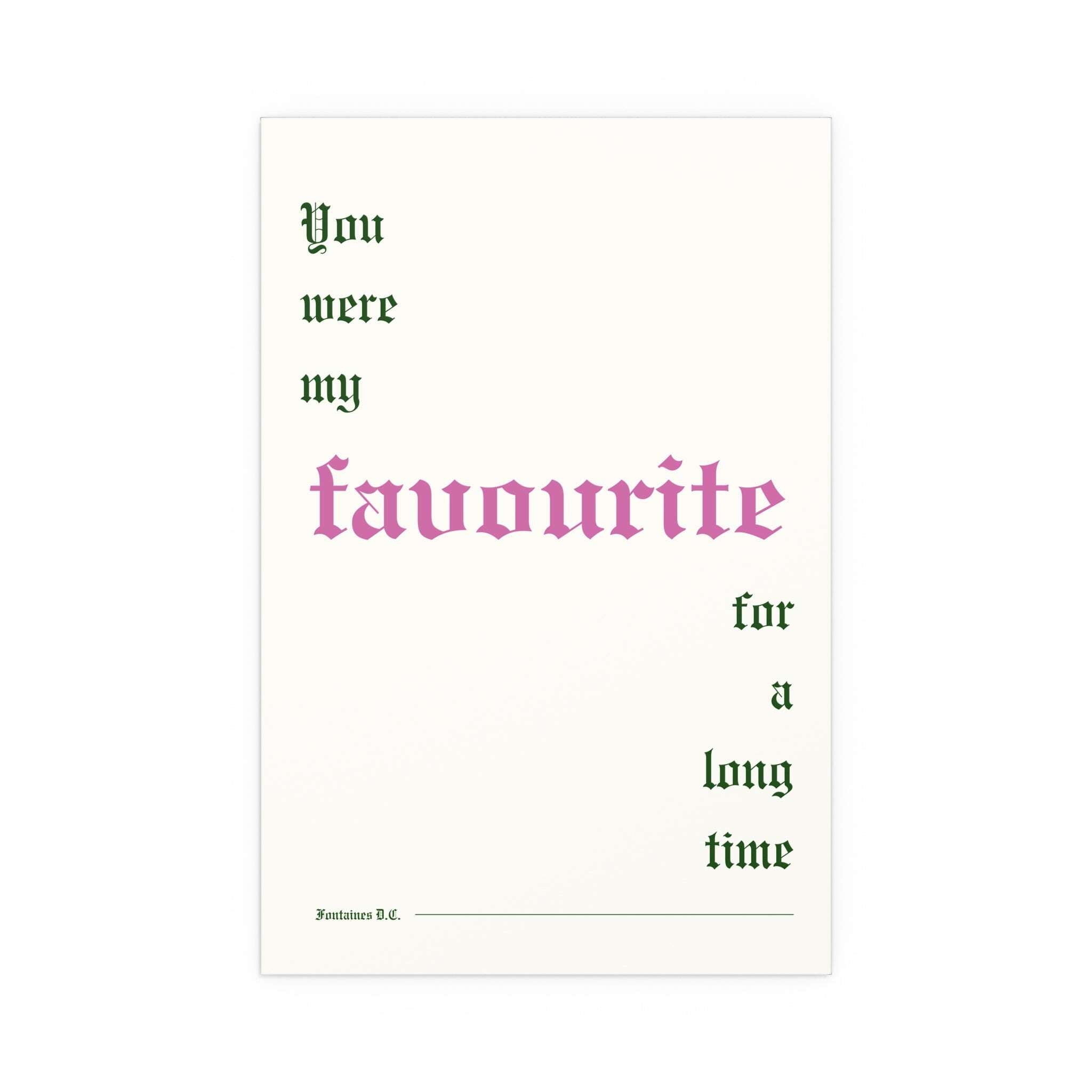 Fontaines DC - Favourite (Off-white + Pink + Green)