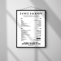 Janet Jackson Setlist Poster - Kia Center, Atlanta - July 20th, 2024