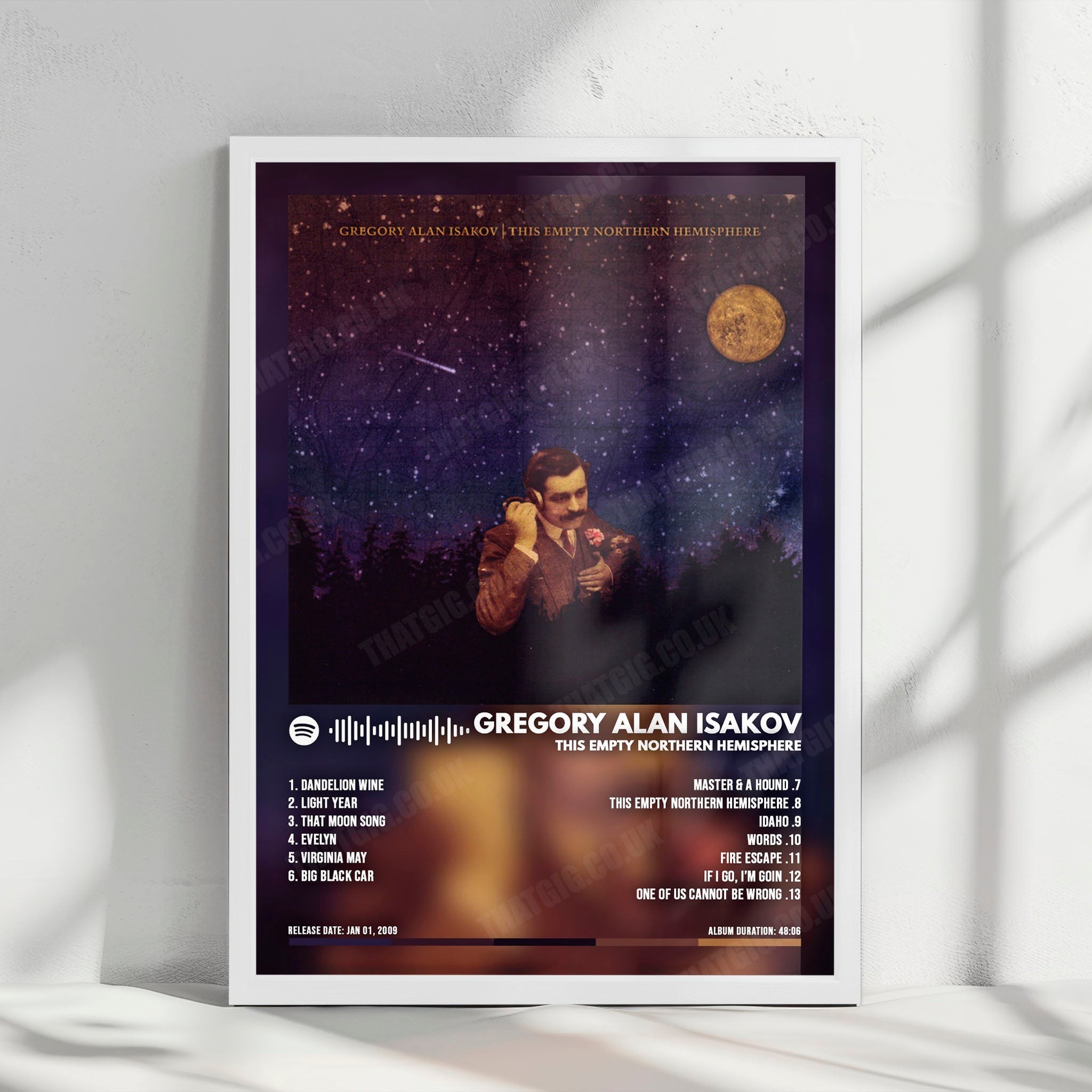 Gregory Alan Isakov "This Empty Northern Hemisphere" Album Cover Poster - with Complete Tracklist