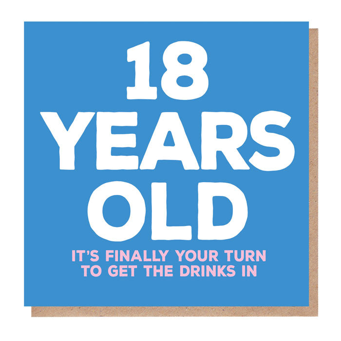 Humorous 18th Birthday Card – Cheers to Adulthood!