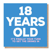 Humorous 18th Birthday Card – Cheers to Adulthood!