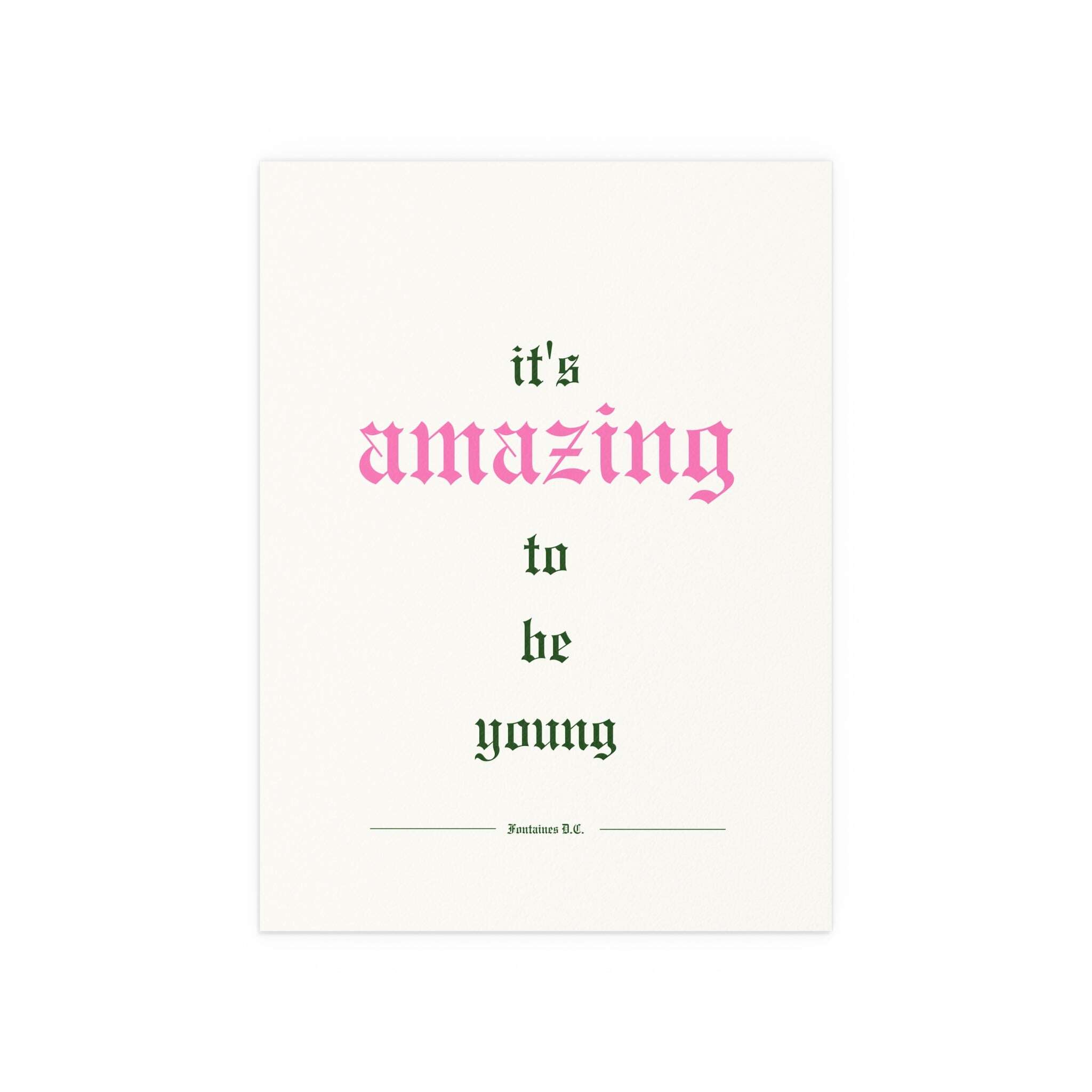 Fontaines DC - It's Amazing To Be Young (Off-white)