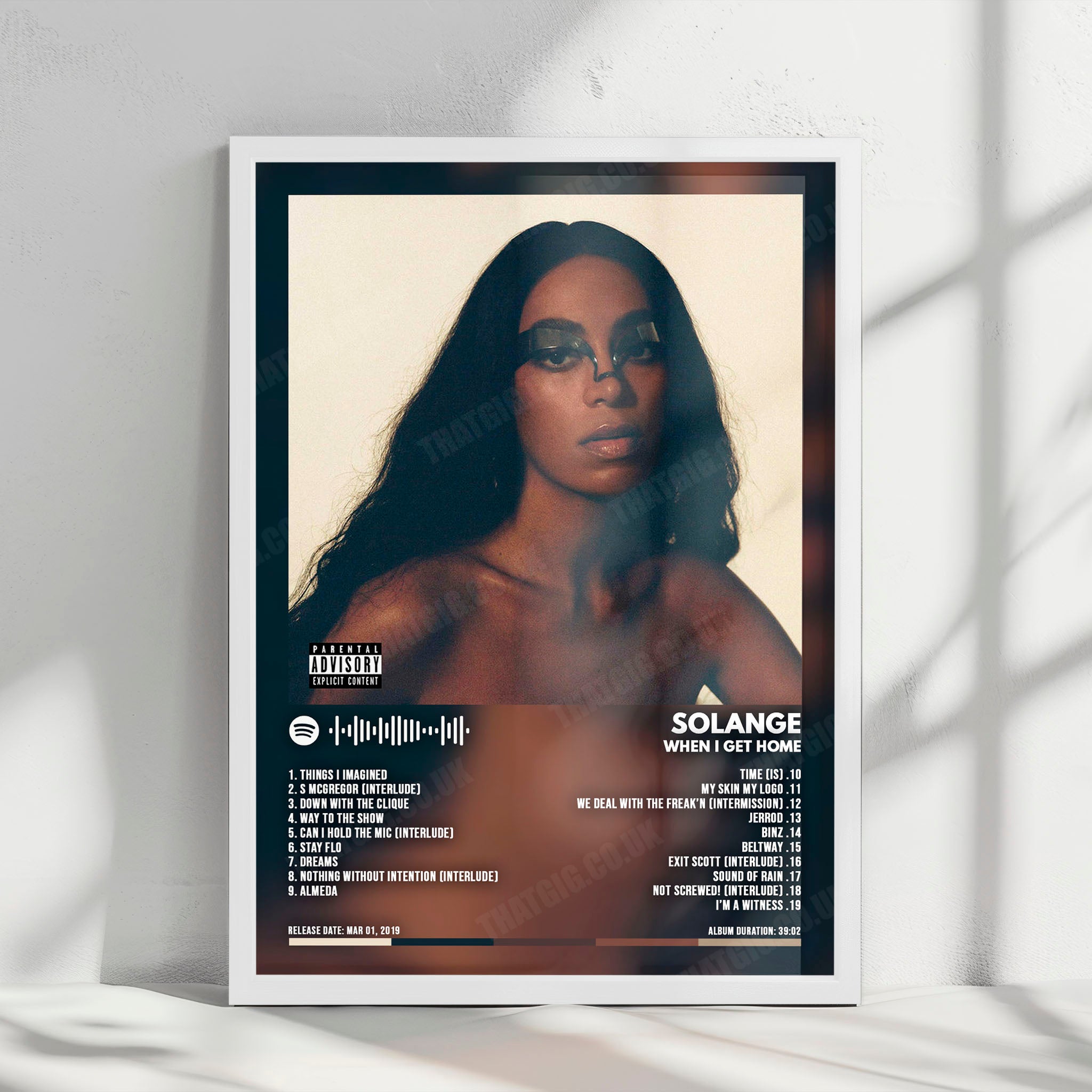 Solange "When I Get Home" Album Cover Poster - with Complete Tracklist