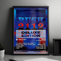 Rush "2112" Album Cover Poster - with Complete Tracklist