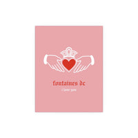 Fontaines DC - I Love You - Irish Claddagh (Pink + Red)