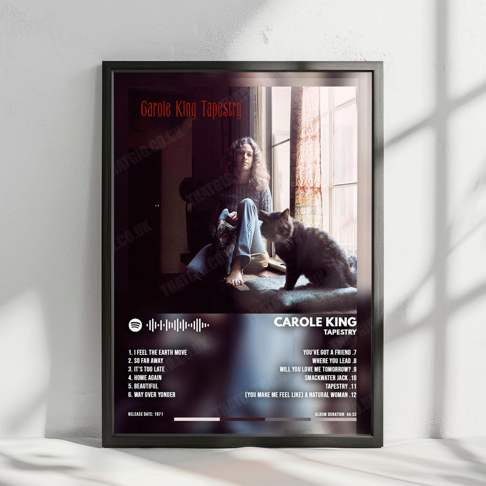 Carole King "Tapestry  " Album Cover Poster - with Complete Tracklist