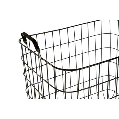 Set of 2 Rowan Black Wire Storage Baskets