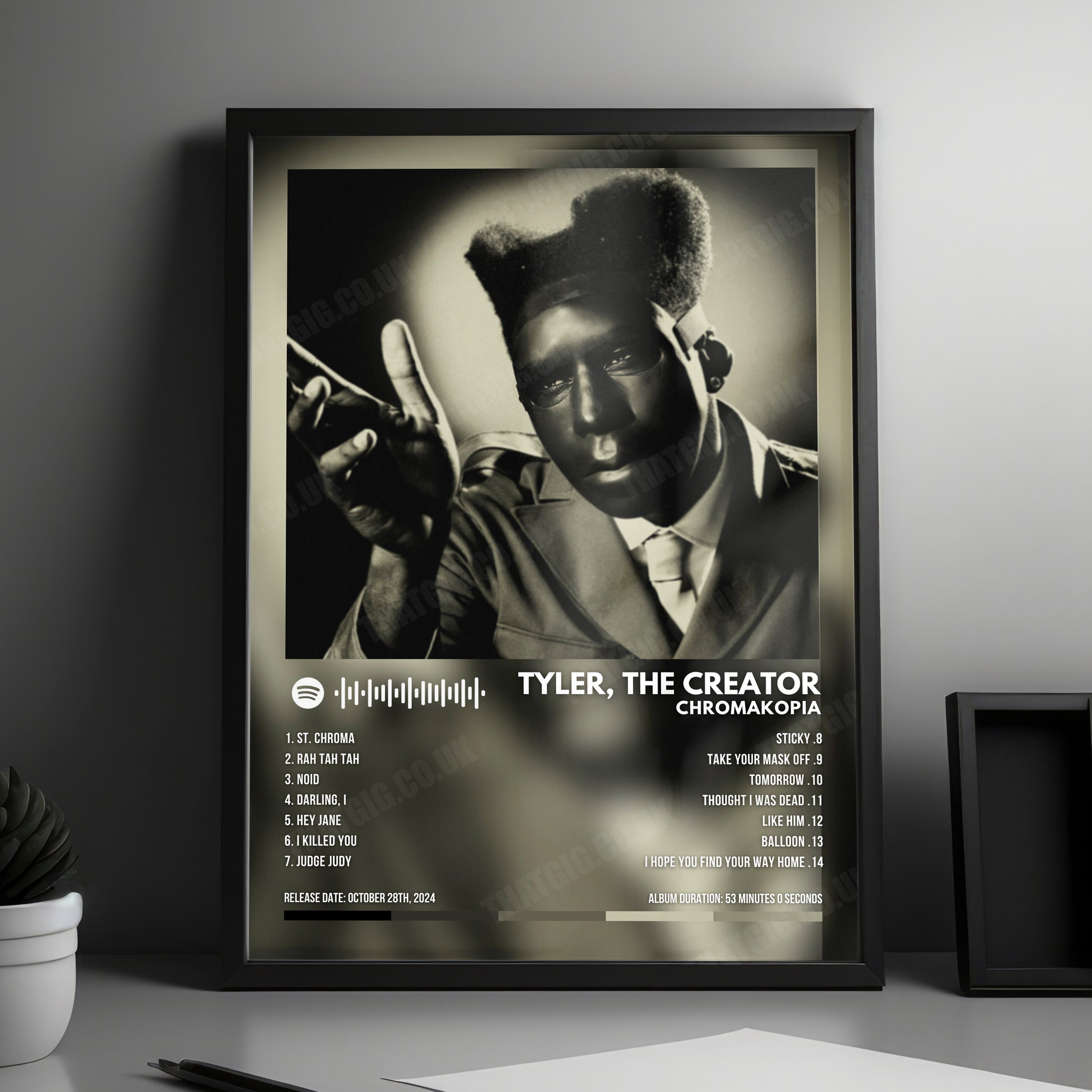 Tyler, The Creator "Chromakopia" Album Cover Poster - with Complete Tracklist