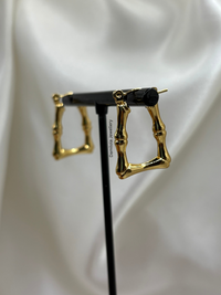 Gold ‘Tara’ Triangle Bamboo Hoops