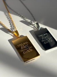 ‘Who God Bless, No Man Can Curse’ Necklace - Gold/Silver - Double Sided