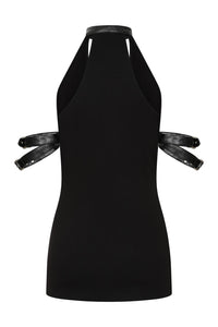 Necessary Evil Aphrodite Plunge Cowl Neck Top