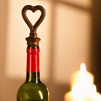 Modern Love Heart Shaped Bottle Stopper Vintage Style Cast Iron