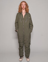 Khaki Party Back Jumpsuit