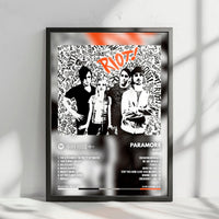 Paramore "Riot!" Album Cover Poster - with Complete Tracklist