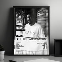 Kendrick Lamar "DAMN. Collectors Edition" Album Cover Poster - with Complete Tracklist