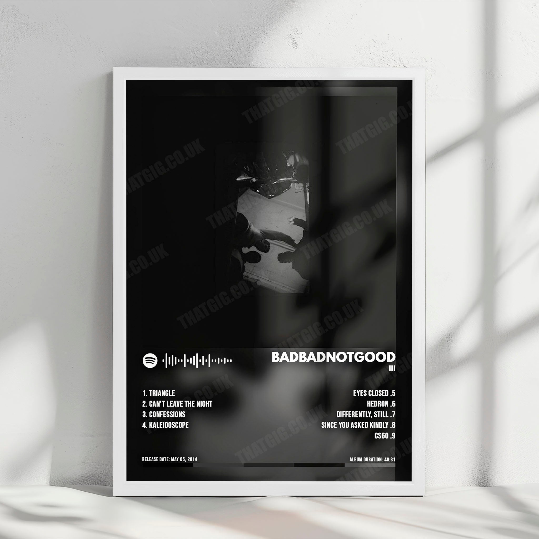 BADBADNOTGOOD "III" Album Cover Poster - with Complete Tracklist