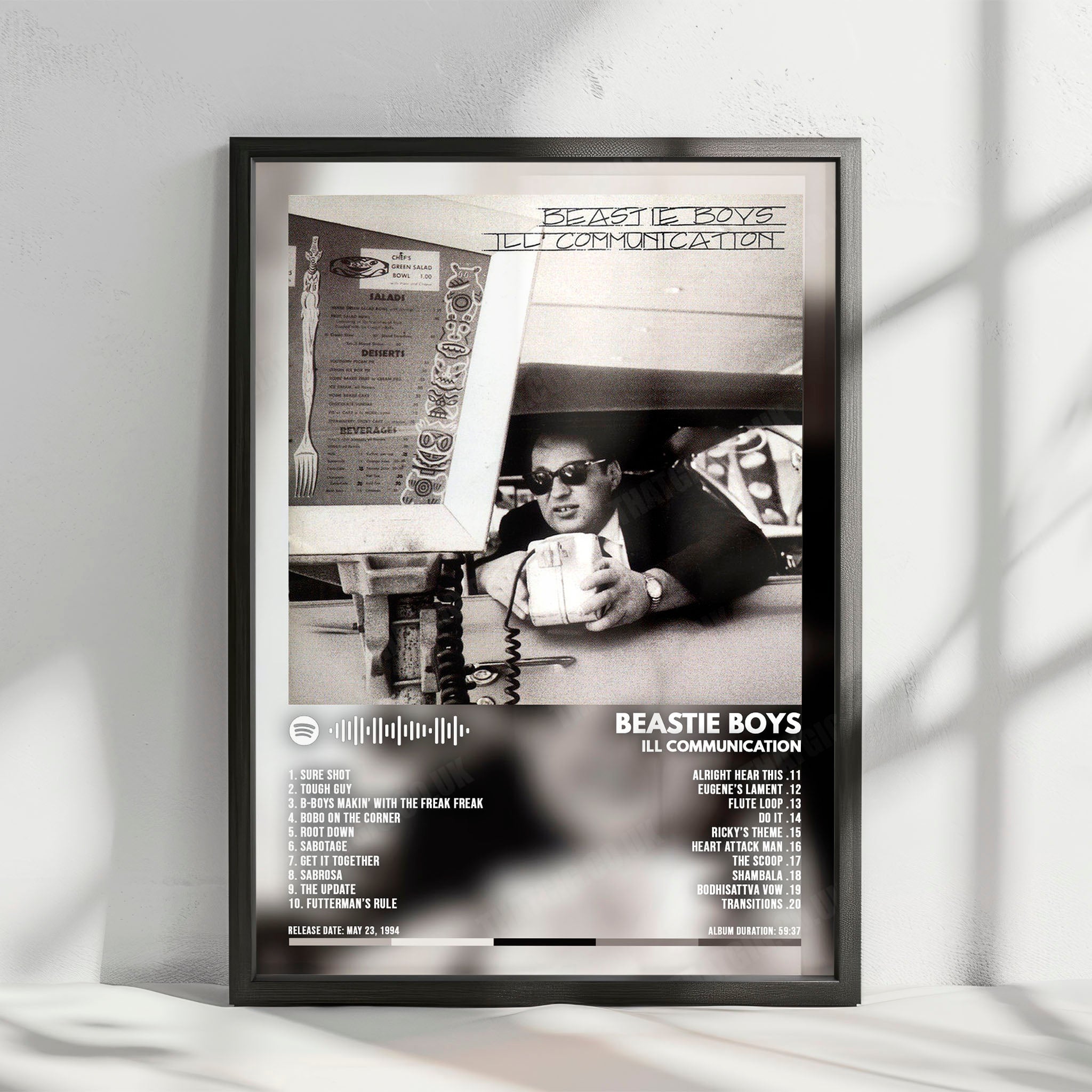 Beastie Boys "Ill Communication" Album Cover Poster - with Complete Tracklist