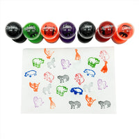 Double Sided Self Inking Wild Animal Stamper with Roller (single)