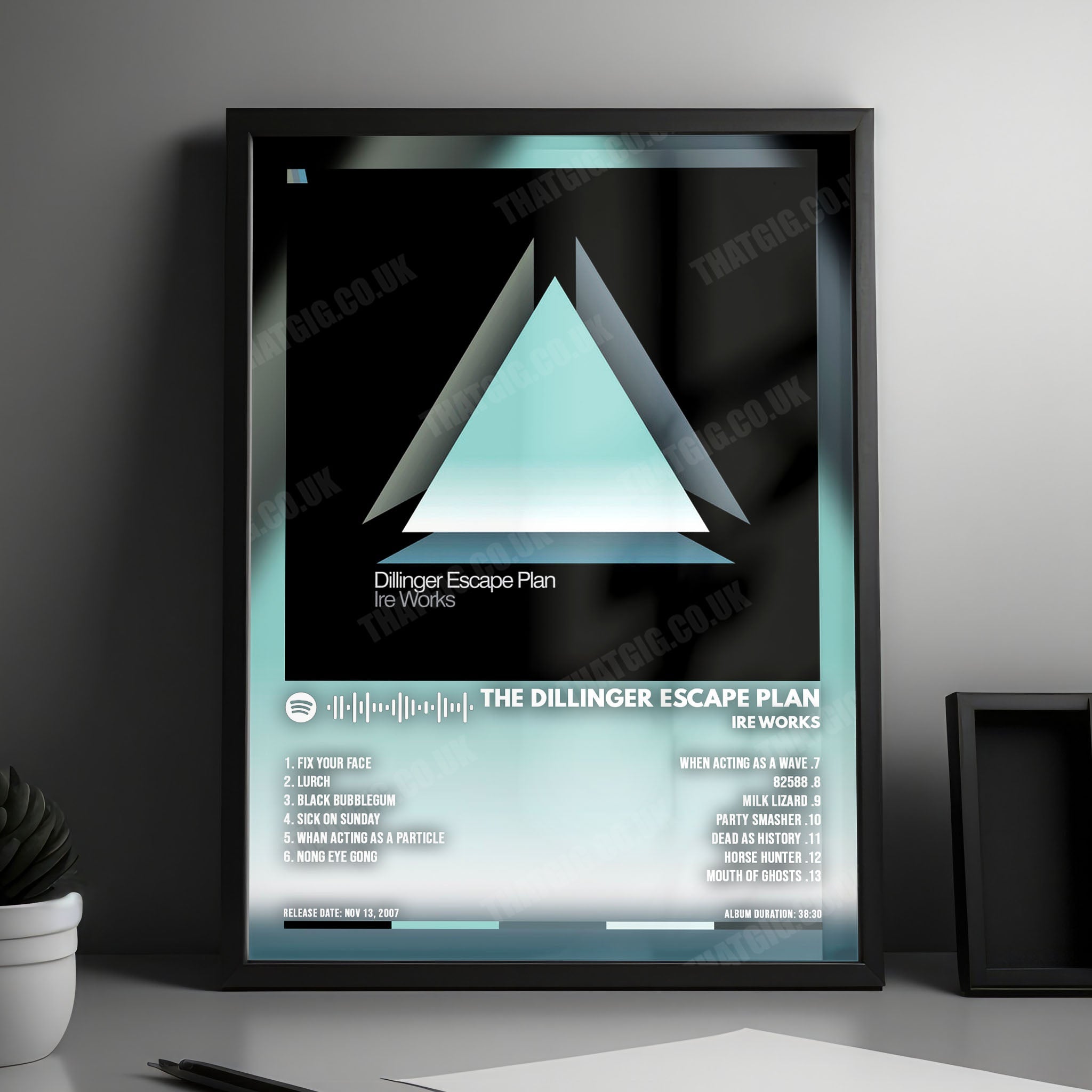 The Dillinger Escape Plan "Ire Works" Album Cover Poster - with Complete Tracklist