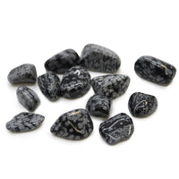 Obsidian Snowflake Tumblestone