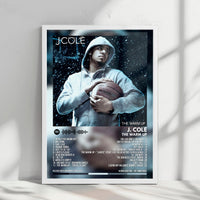 J. Cole "The Warm Up" Album Cover Poster - with Complete Tracklist