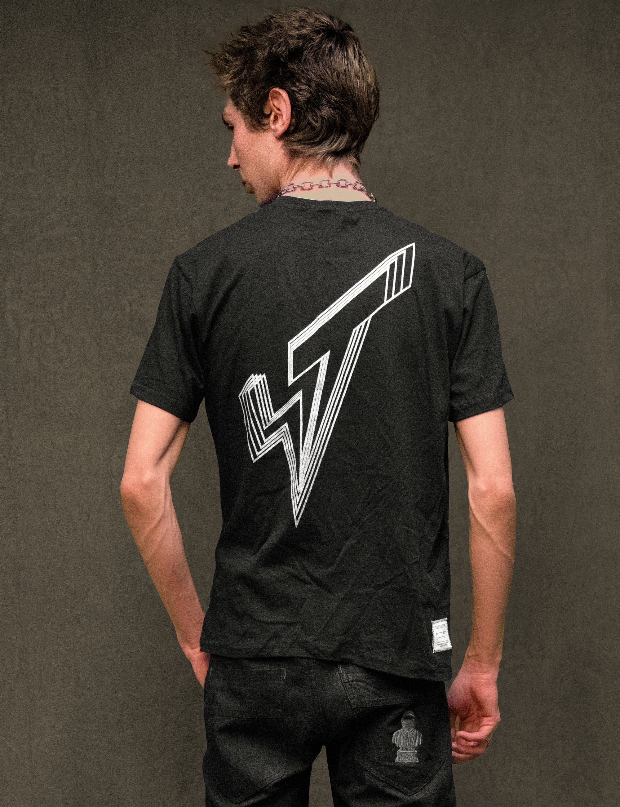 'The King' Portrait T-Shirt - Black