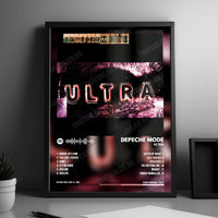 Depeche Mode "Ultra" Album Cover Poster - with Complete Tracklist