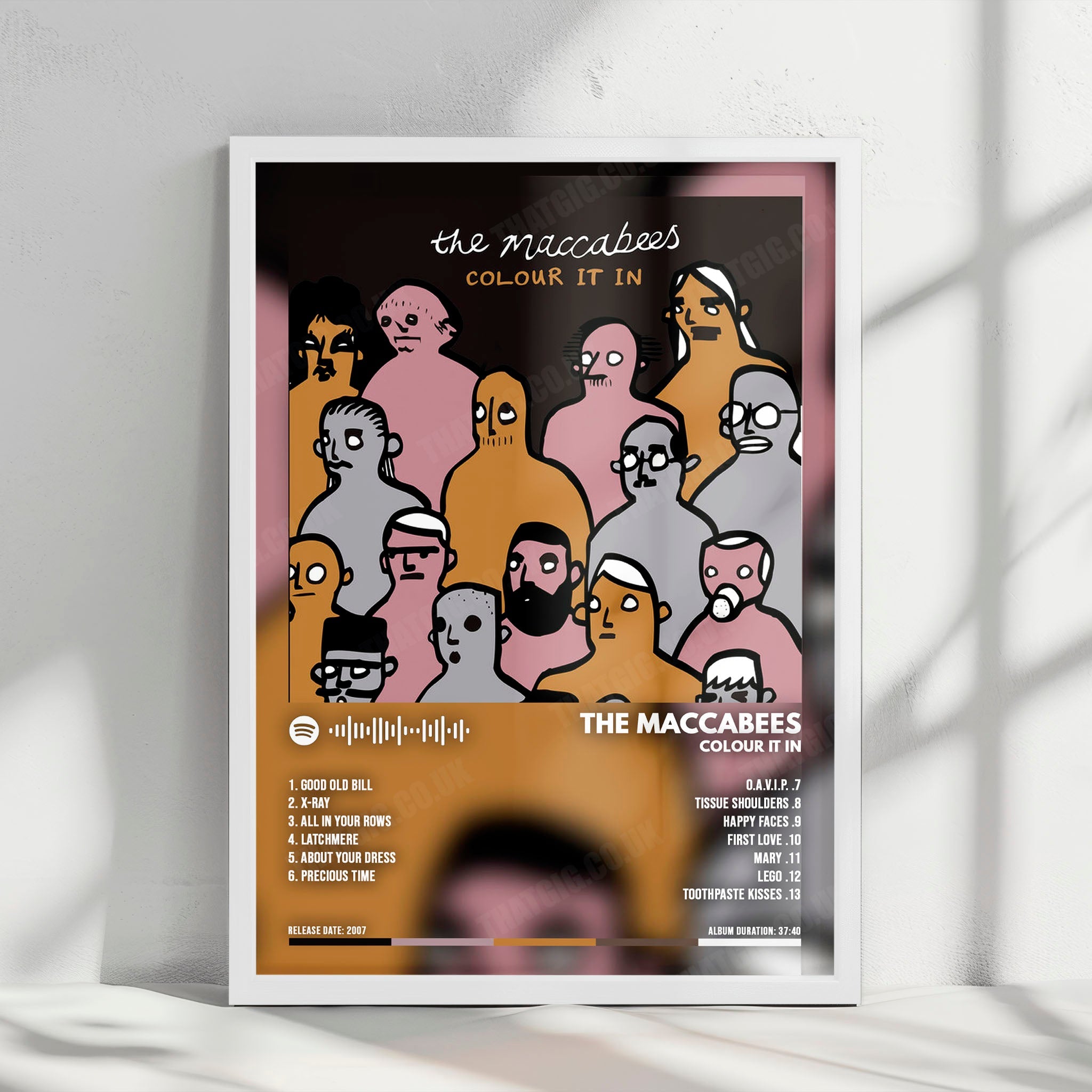 The Maccabees "Colour It In" Album Cover Poster - with Complete Tracklist