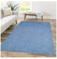 Fiji Sky Blue Washable Shaggy Rug for Comfort and Style