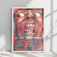 King Crimson "In the Court of the Crimson King  " Album Cover Poster - with Complete Tracklist