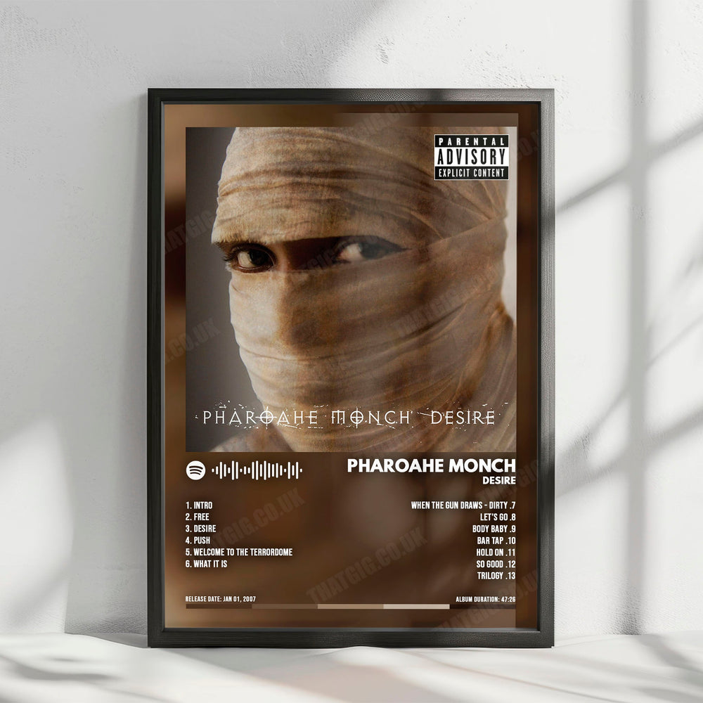 Pharoahe Monch "Desire" Album Cover Poster - with Complete Tracklist