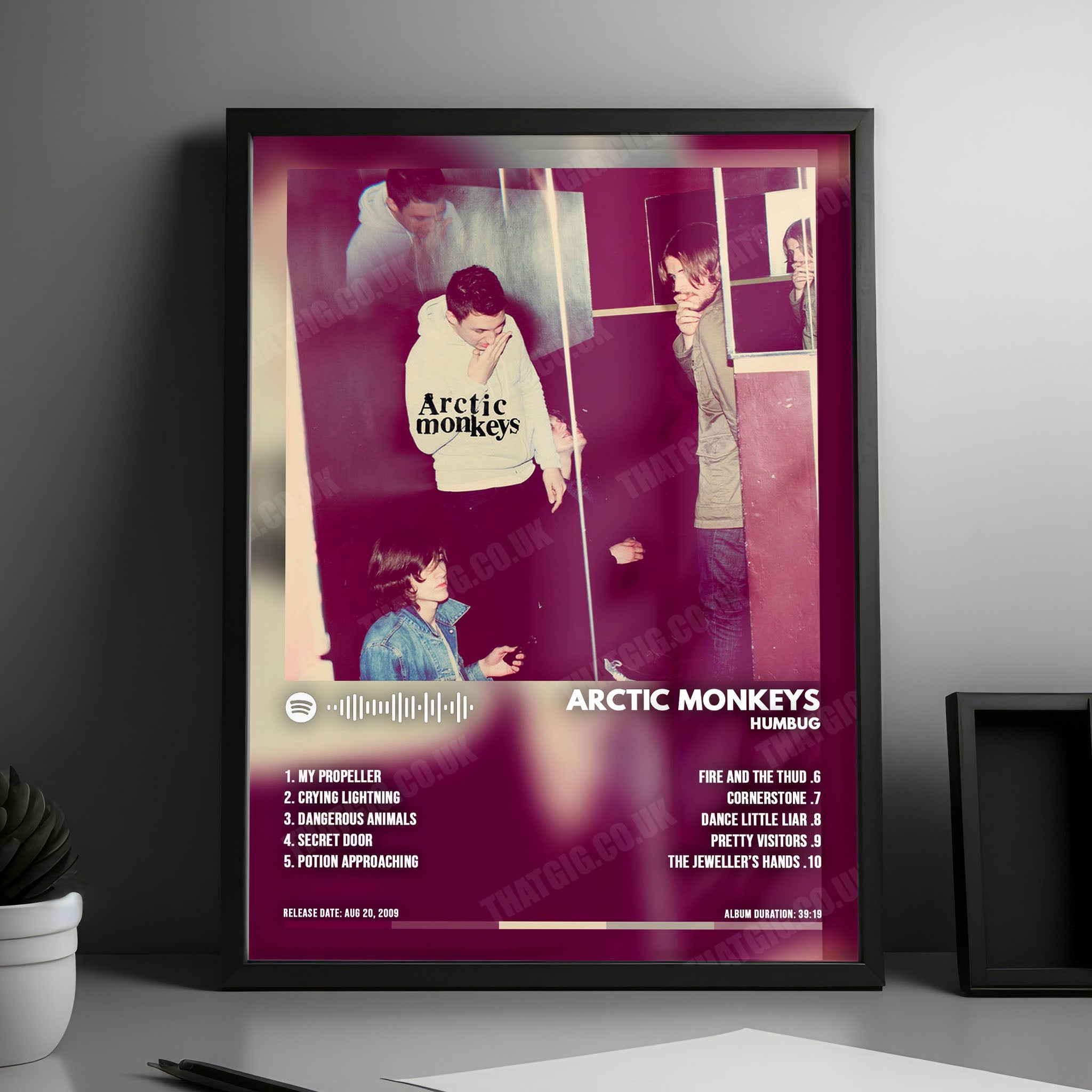 Arctic Monkeys "Humbug" Album Cover Poster - with Complete Tracklist