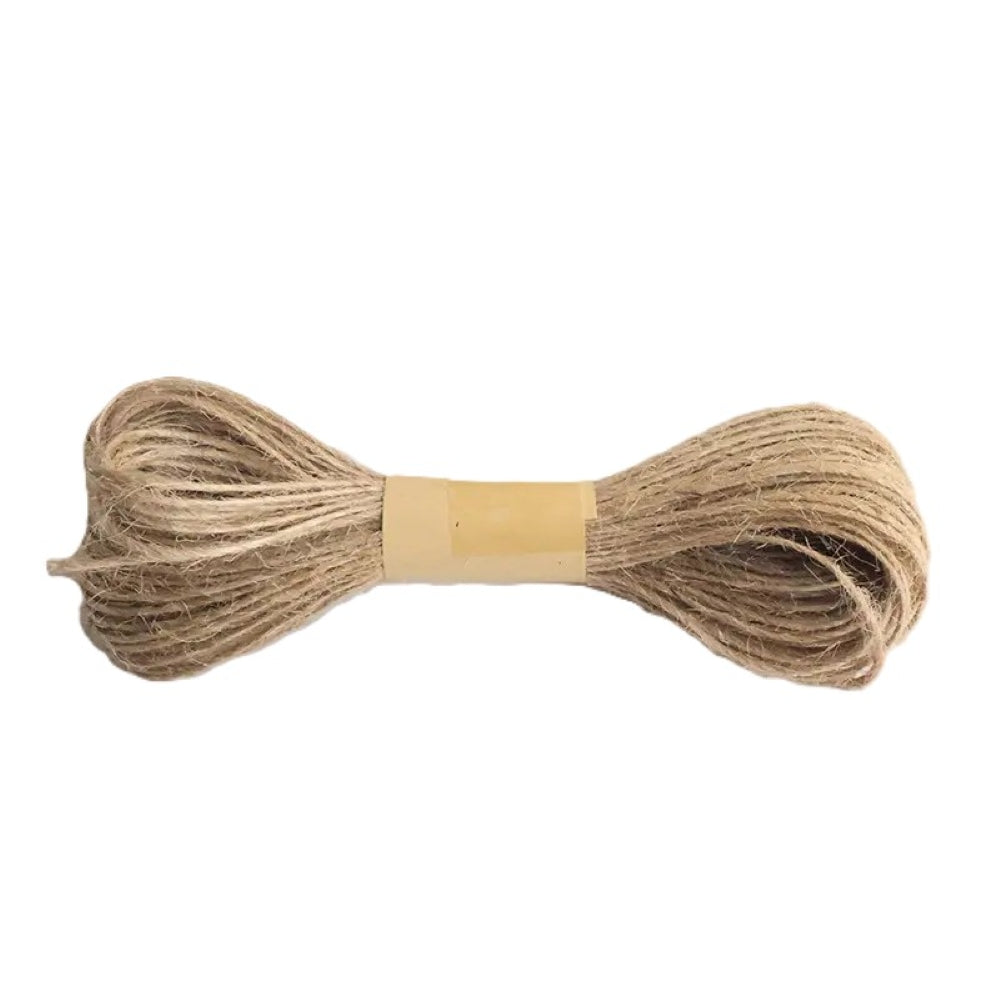 Brown Jute Twine 1mm x 20m | Natural String for Tags, Gift Wrapping, Craft Projects, DIY & Gardening