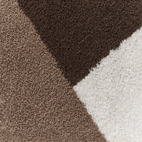 Shaggy Geometric Brown Rugs| 382B