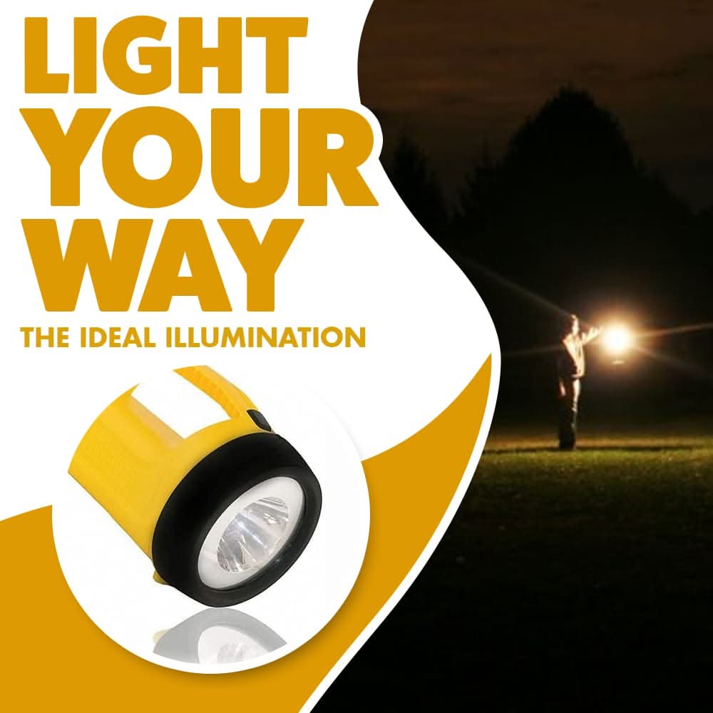 Bright 1W COB and 3W LED Torch Lantern with Carry Handle 120 Lumens