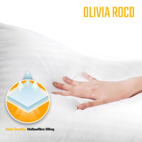 2 Pack Luxury Hotel Pillows Hypoallergenic Hollowfibre Soft Medium Support for Comfortable Sleep by OLIVIA ROCCO