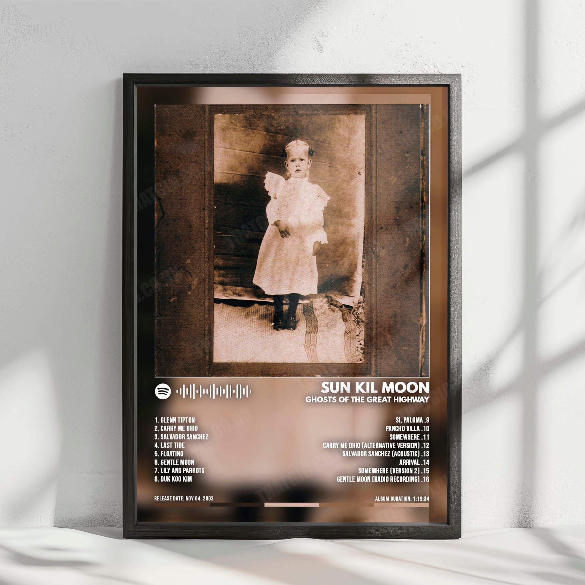 Sun Kil Moon "Ghosts of the Great Highway" Album Cover Poster - with Complete Tracklist