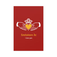 Fontaines DC - I Love You - Irish Claddagh (Red + Yellow)