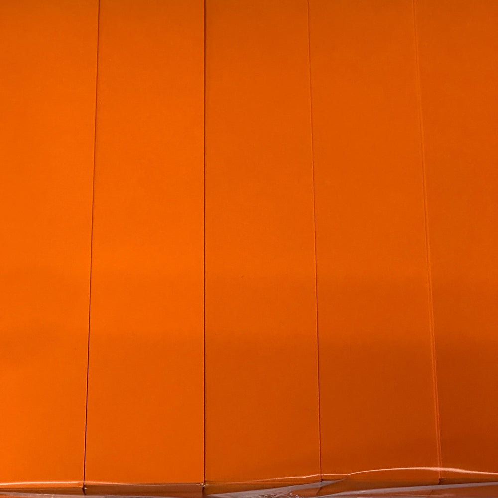 500 Bookmarks - Orange Card . 250gsm. 210mm x 44mm